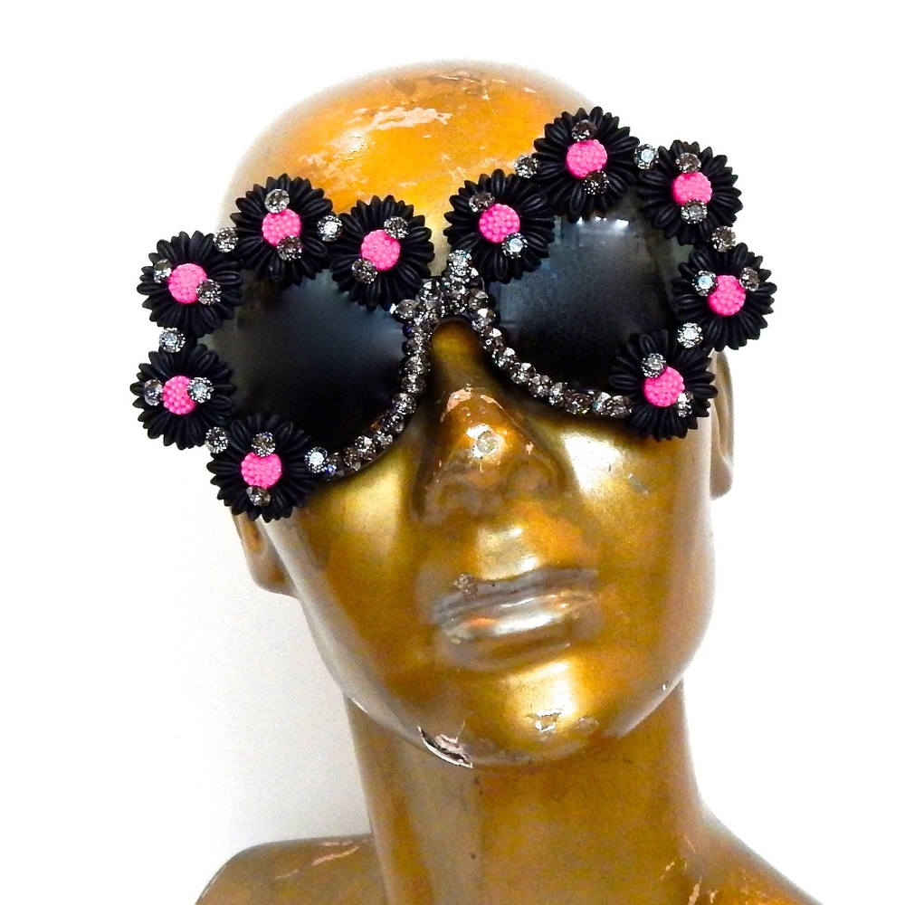 GASOLINE GLAMOUR WICKED GARDEN RHINESTONE DONOVAN GLASSES 🌸🌸🌸